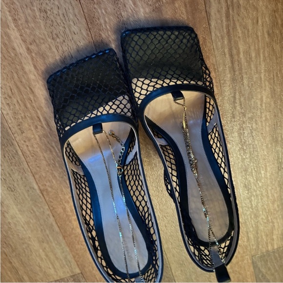 Bottega veneta Black Mesh Sandals
